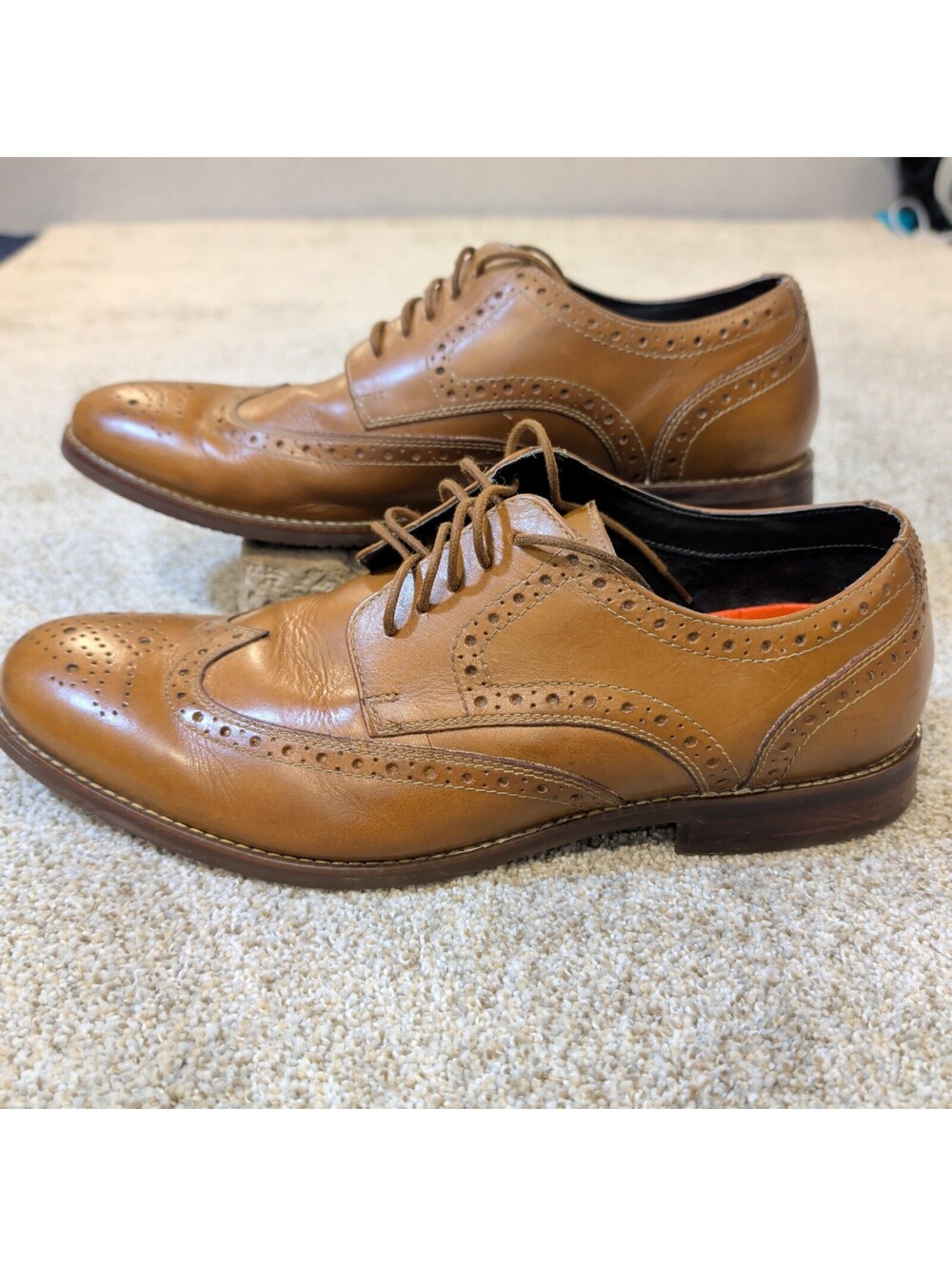 Rockport Brown Leather Wingtip Dress Shoes Size 12 M